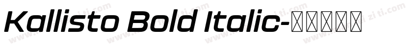 Kallisto Bold Italic字体转换